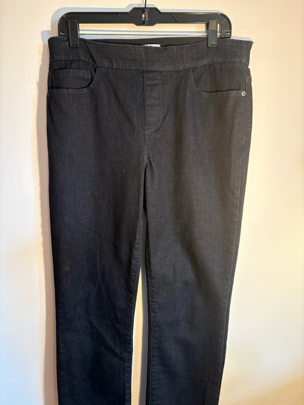 Croft & Barrow Black Pull-On Jeans Size 10 Stretch Slim Straight